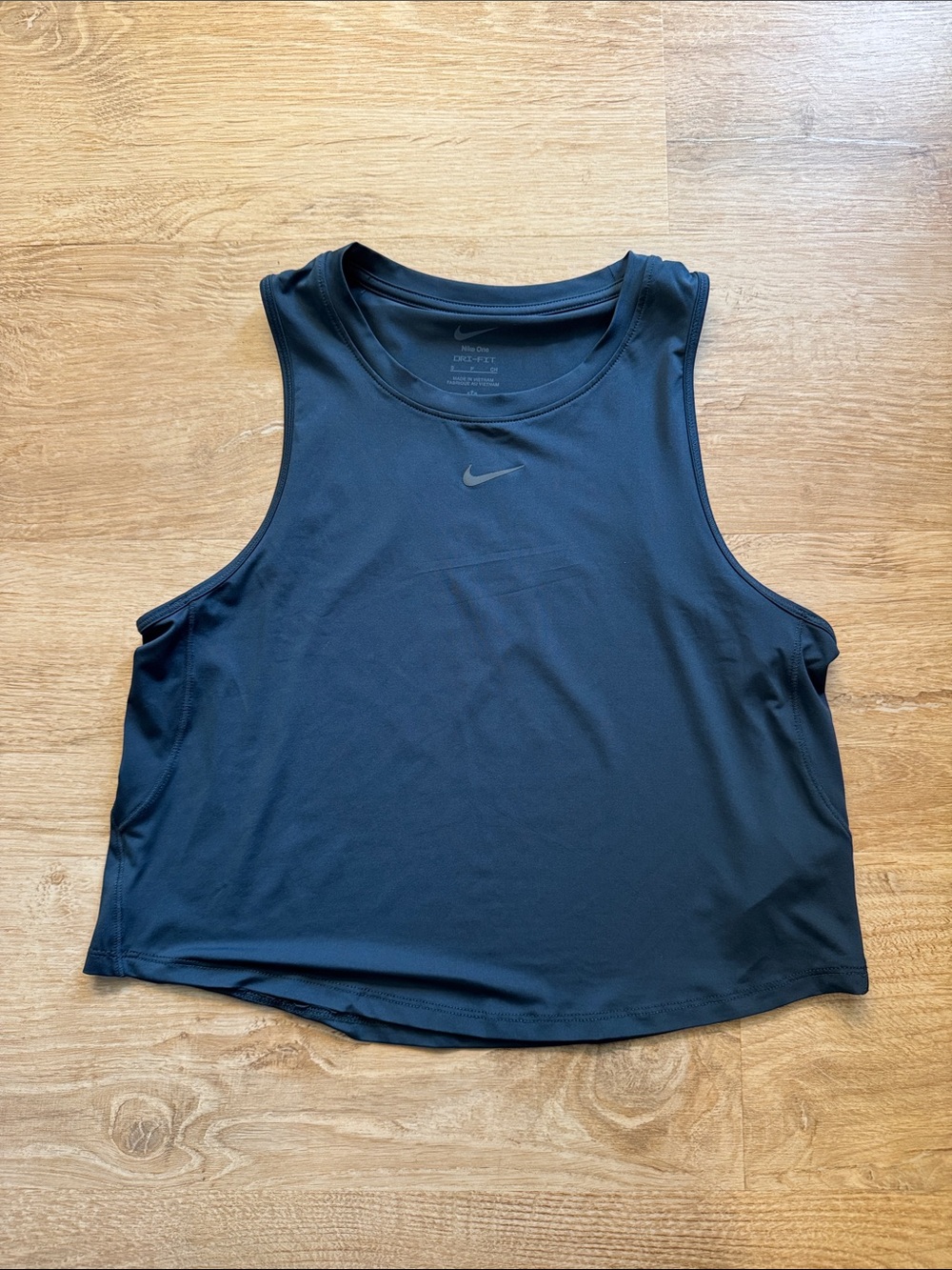 Nike Women's Black Athletic Crop Tank with Swoosh